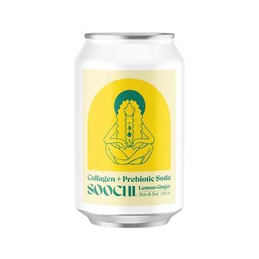 Soochi Drinks - Collagen + Prebiotic Soda- Lemon Ginger